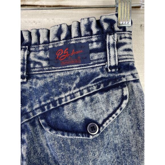 Vtg Panhandle Slim Jeans Womens 3/4 Acid Wash Pleated Ruffle Rodeo Cowgirl USA - Picture 11 of 13